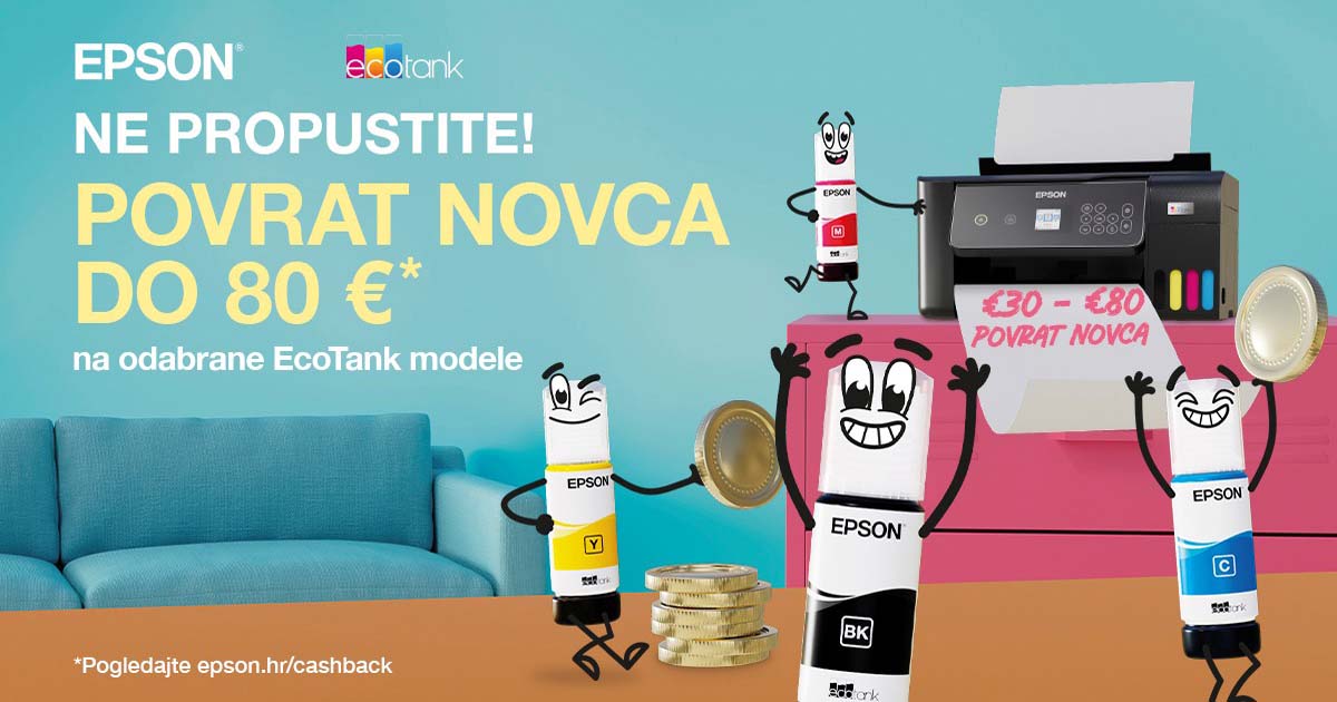 Epson EcoTank Cashback Akcija