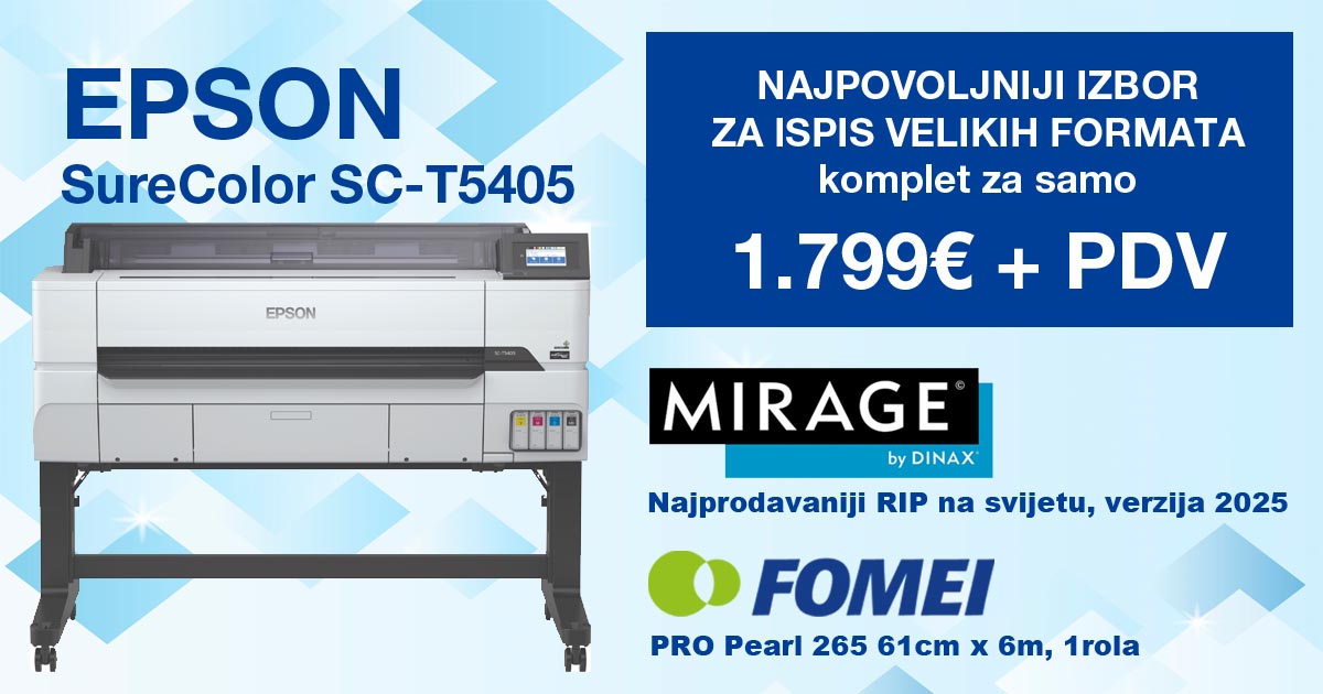 Epson SureColor SC-T5405 – NAJPOVOLJNIJA PONUDA ZA ISPIS VELIKIH FORMATA