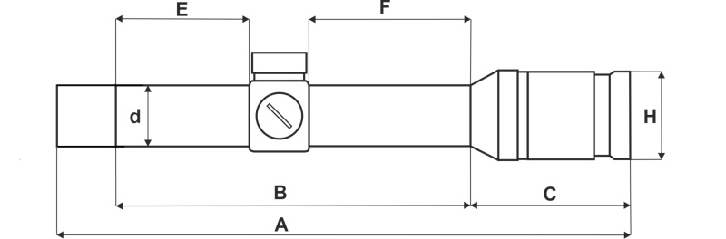 Dimensions of riflescope 3